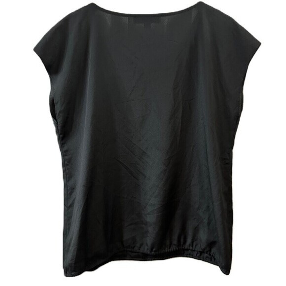Anne Taylor Loft Black Sleeveless Blouse Sz Large - Picture 2 of 8